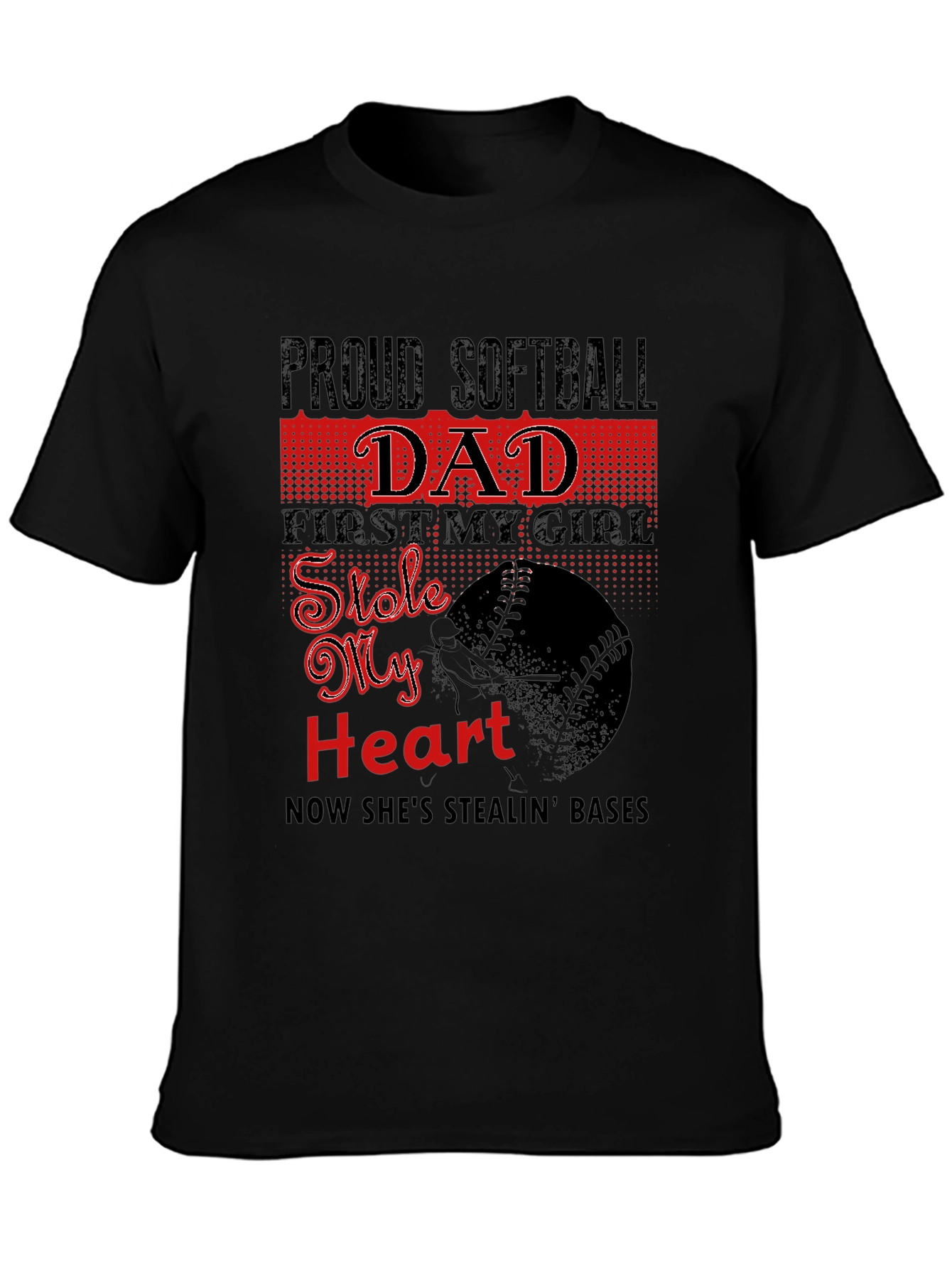 Proud Softball Dad T-Shirt