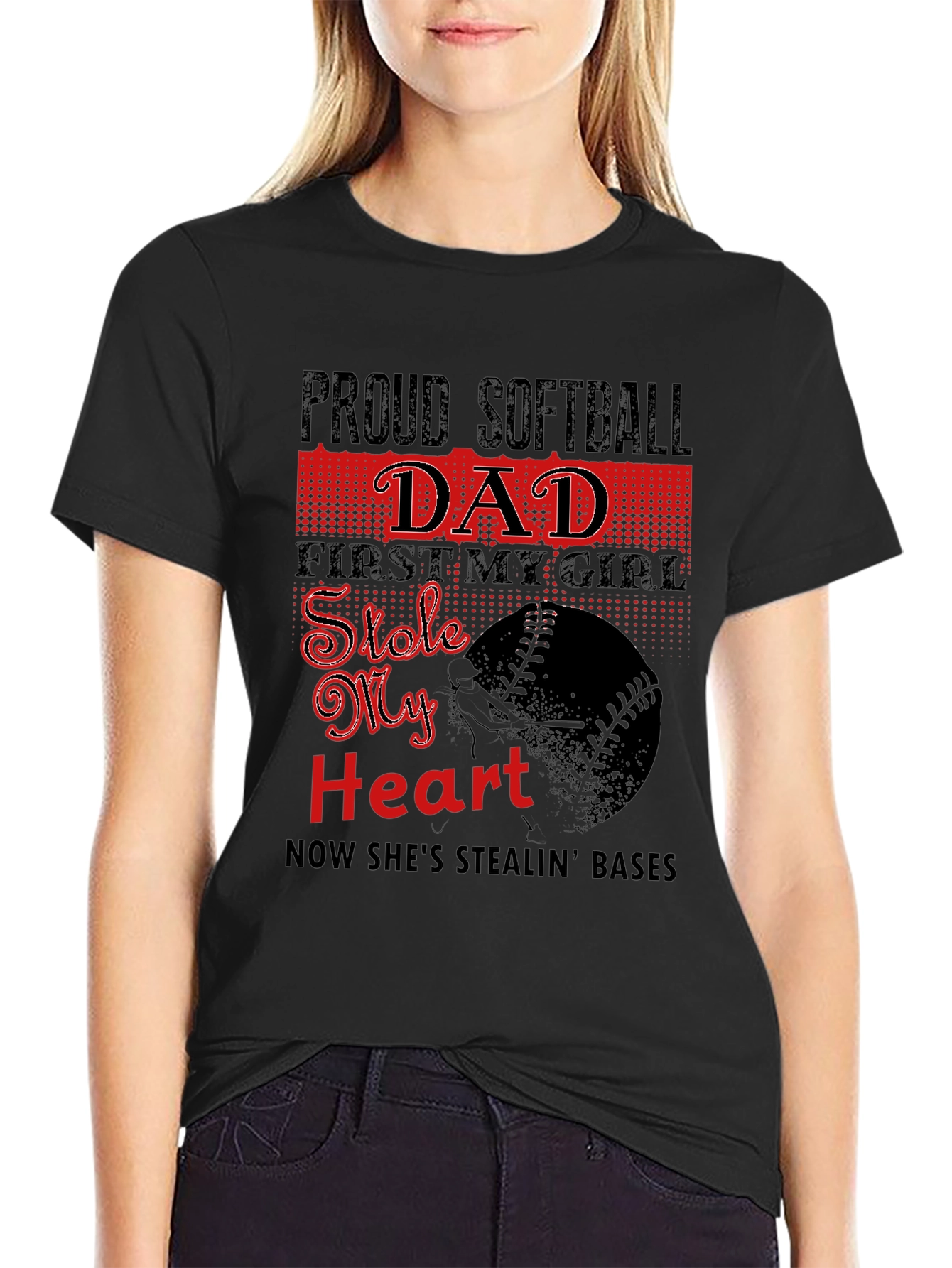 Proud Softball Dad T-Shirt
