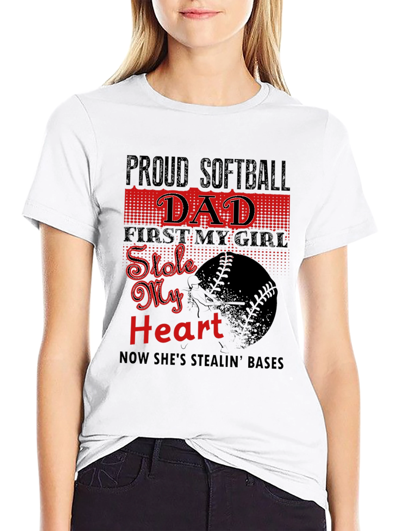 Proud Softball Dad T-Shirt