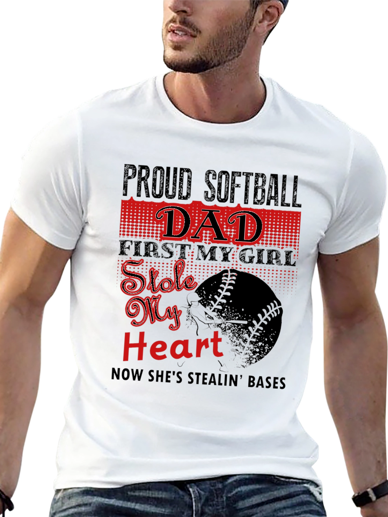 Proud Softball Dad T-Shirt