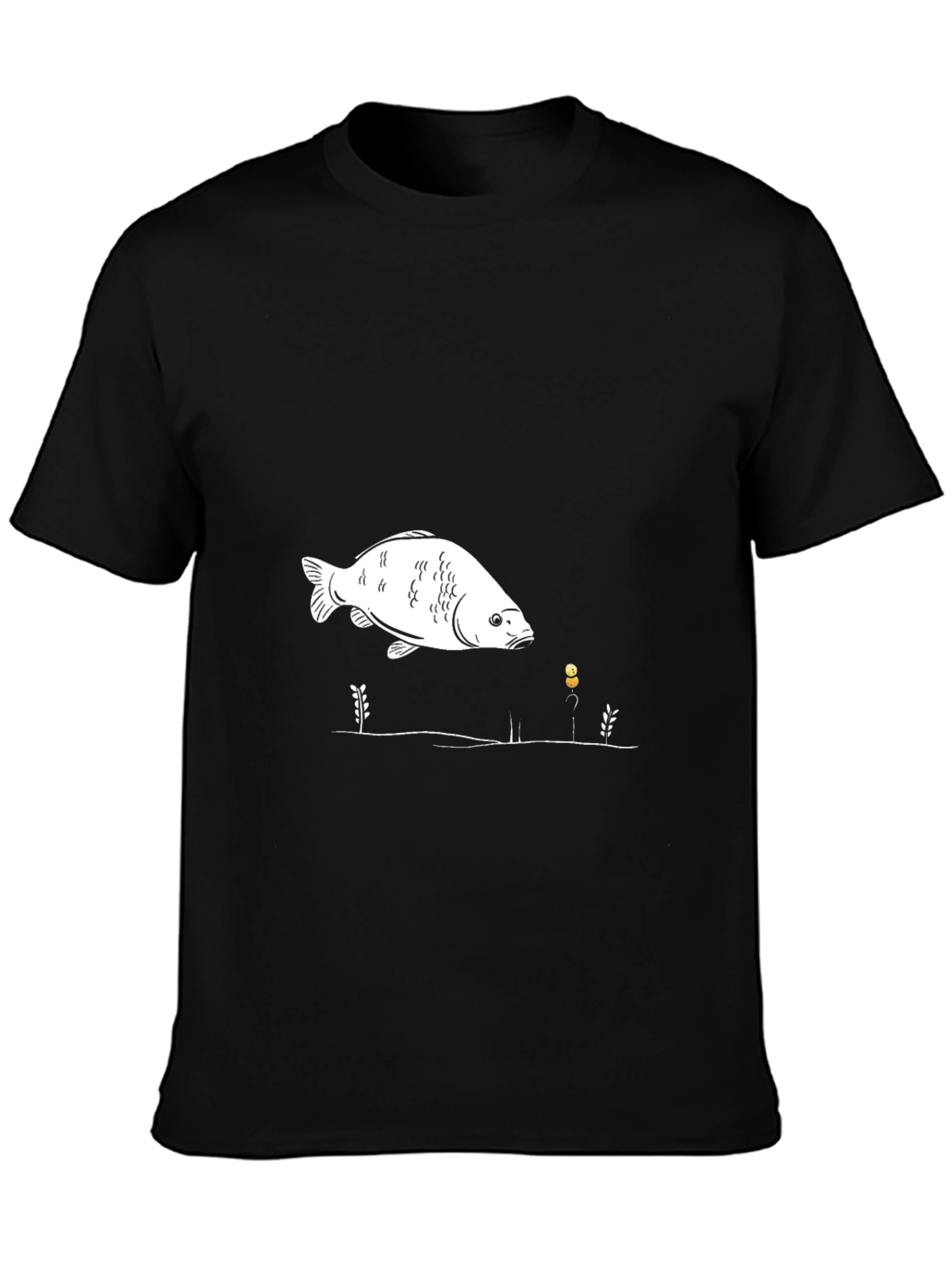Fish Graphic Black T-Shirt Unisex