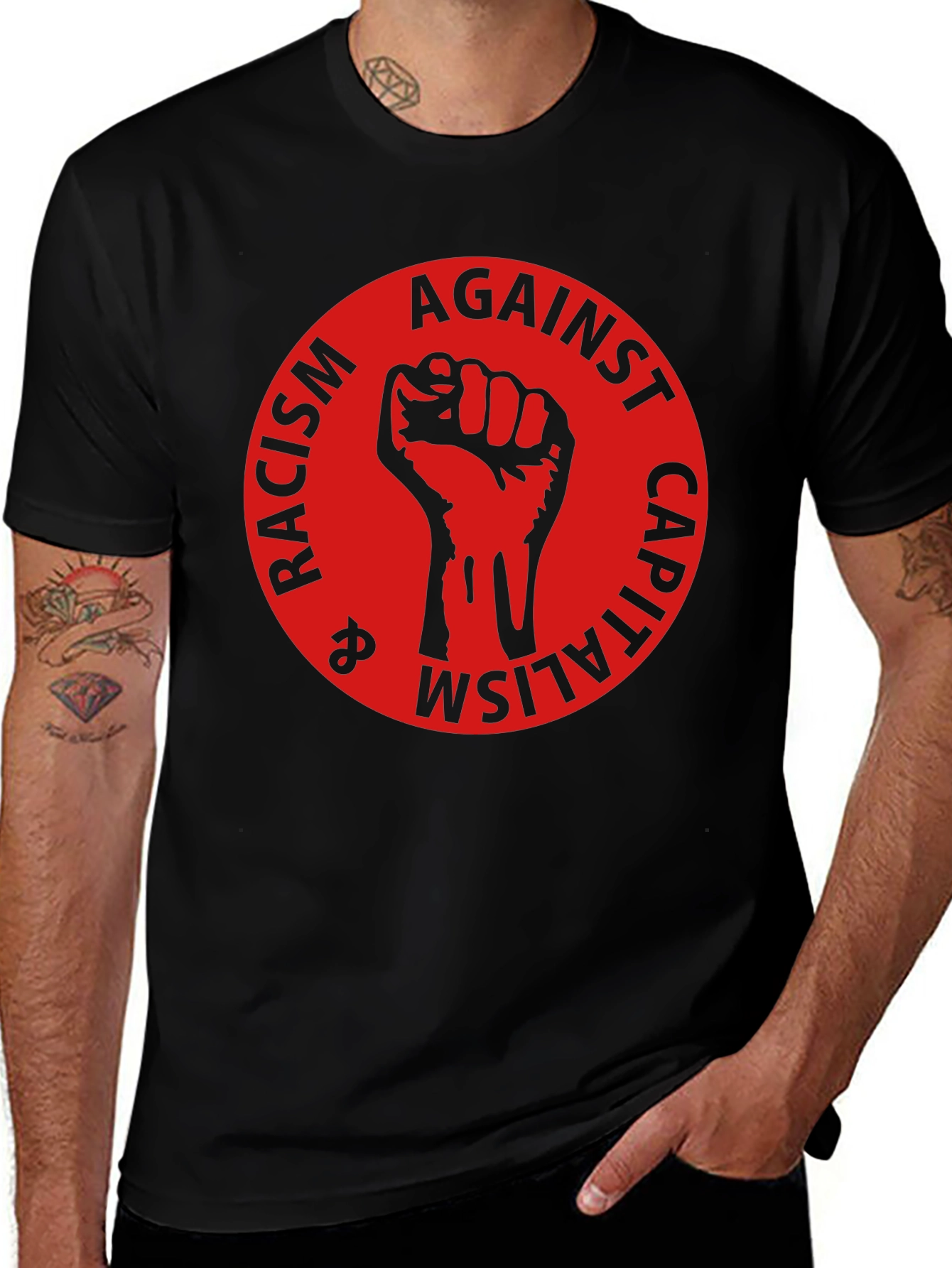 Anti-Racism & Capitalism Fist T-Shirt
