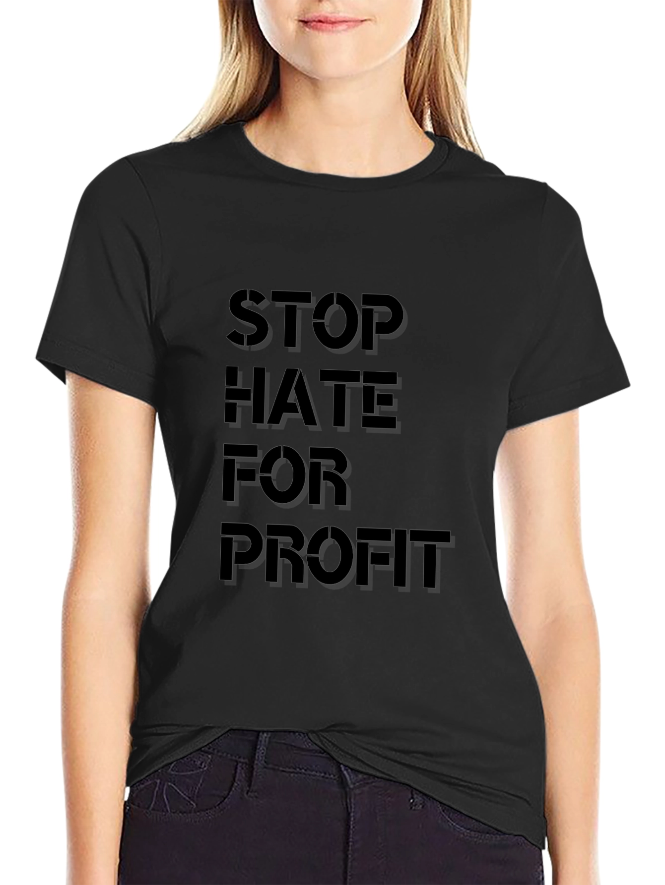 Stop Hate for Profit Black T-Shirt