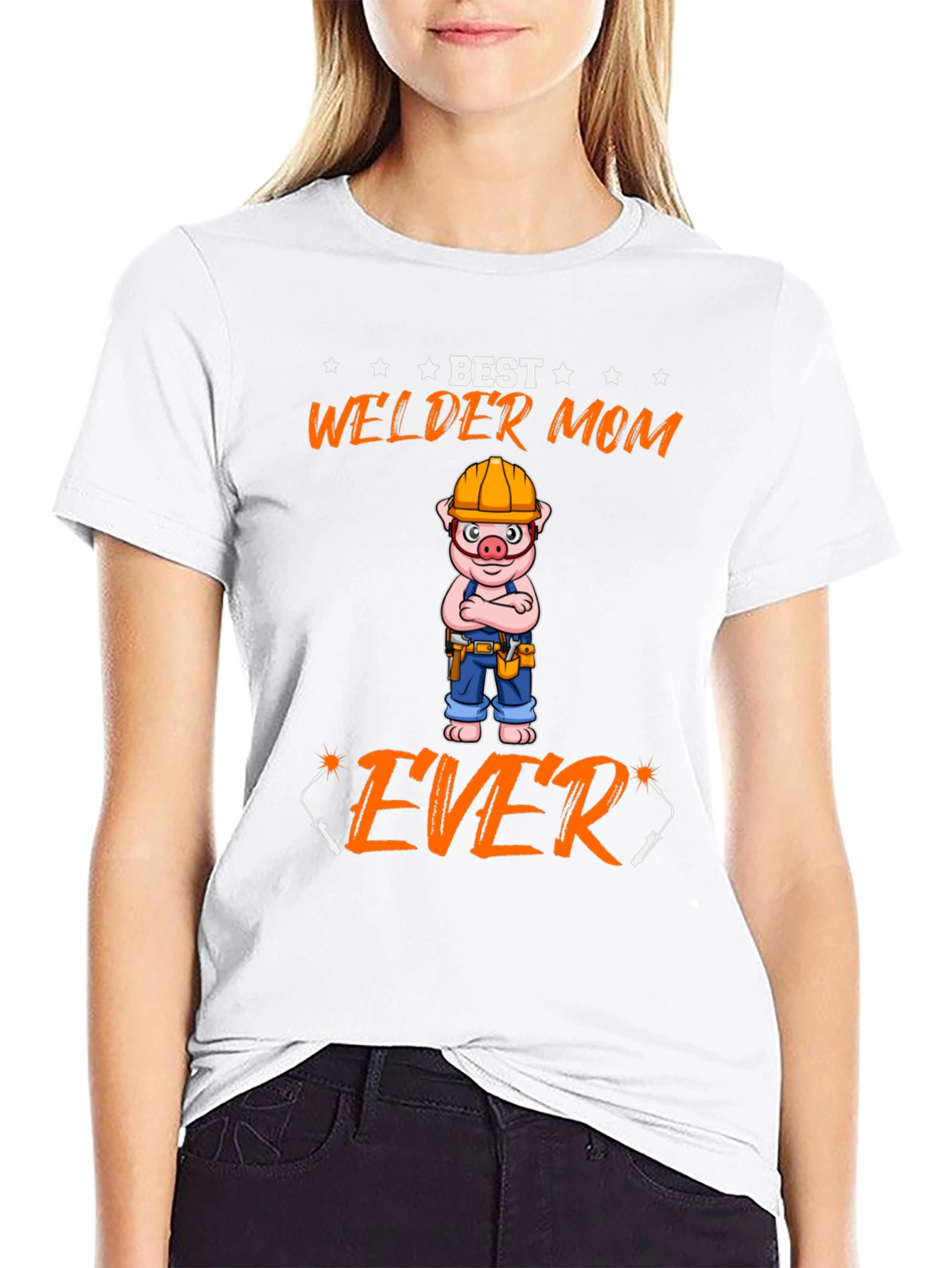 Best Welder Mom Ever T-Shirt - Novelty Graphic Tee