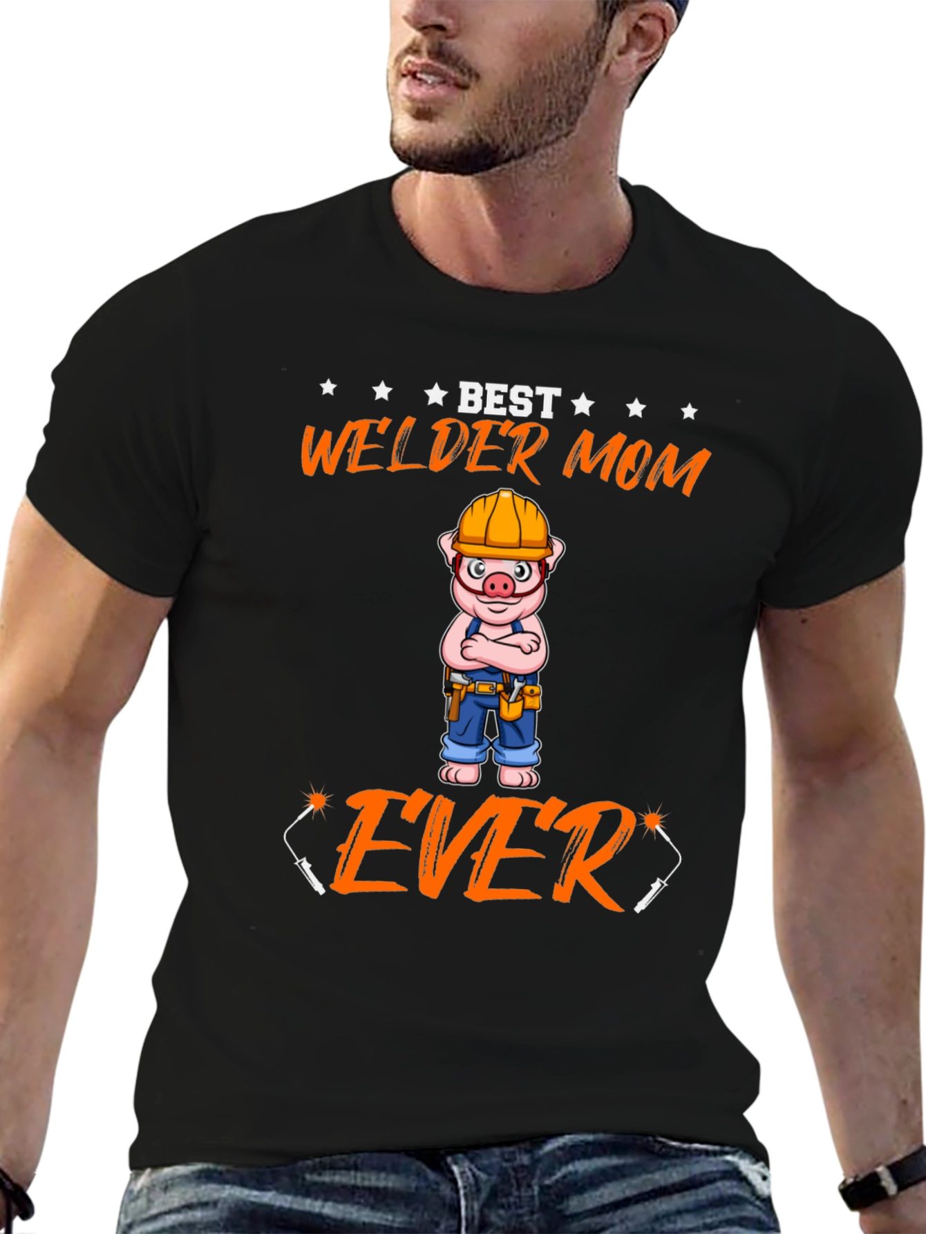 Best Welder Mom Ever T-Shirt - Novelty Graphic Tee