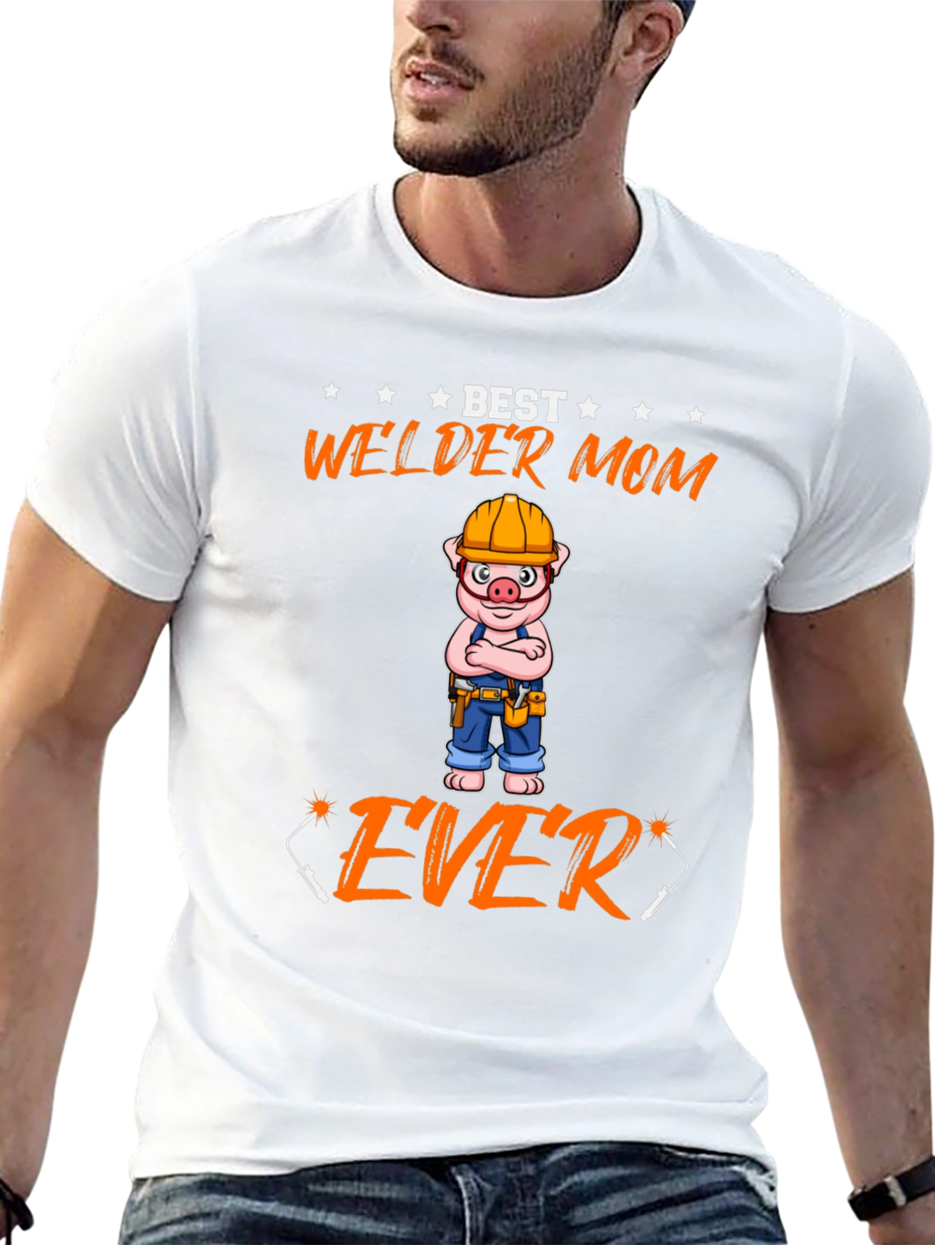 Best Welder Mom Ever T-Shirt - Novelty Graphic Tee