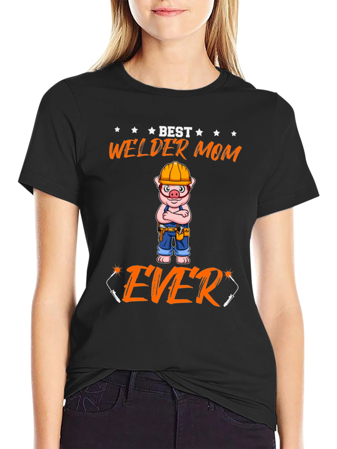 Best Welder Mom Ever T-Shirt - Novelty Graphic Tee