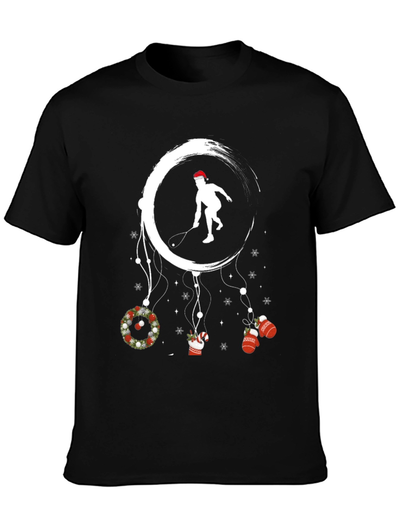 Squash Player Christmas T-Shirt