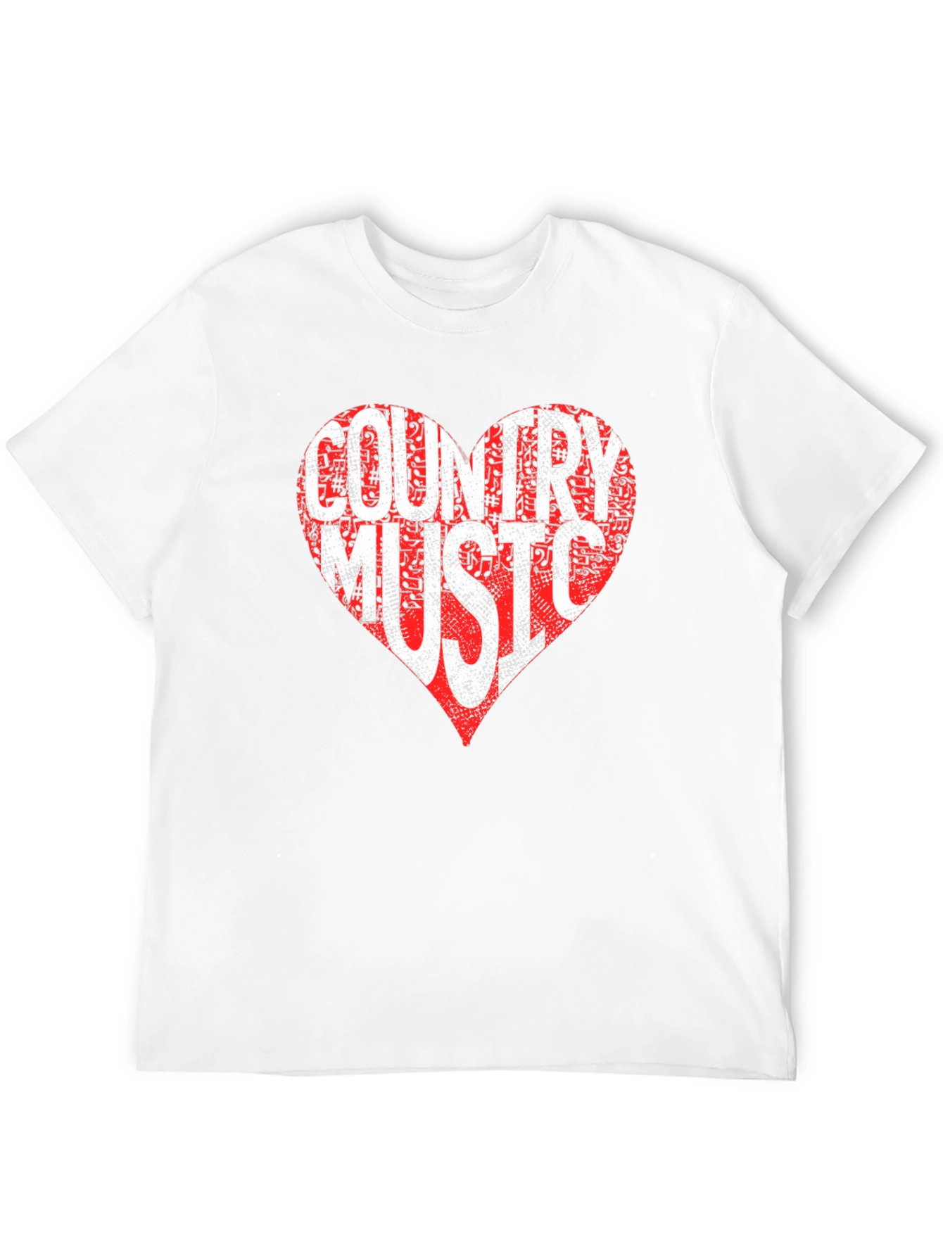 Country Music Heart Graphic Tee - Black