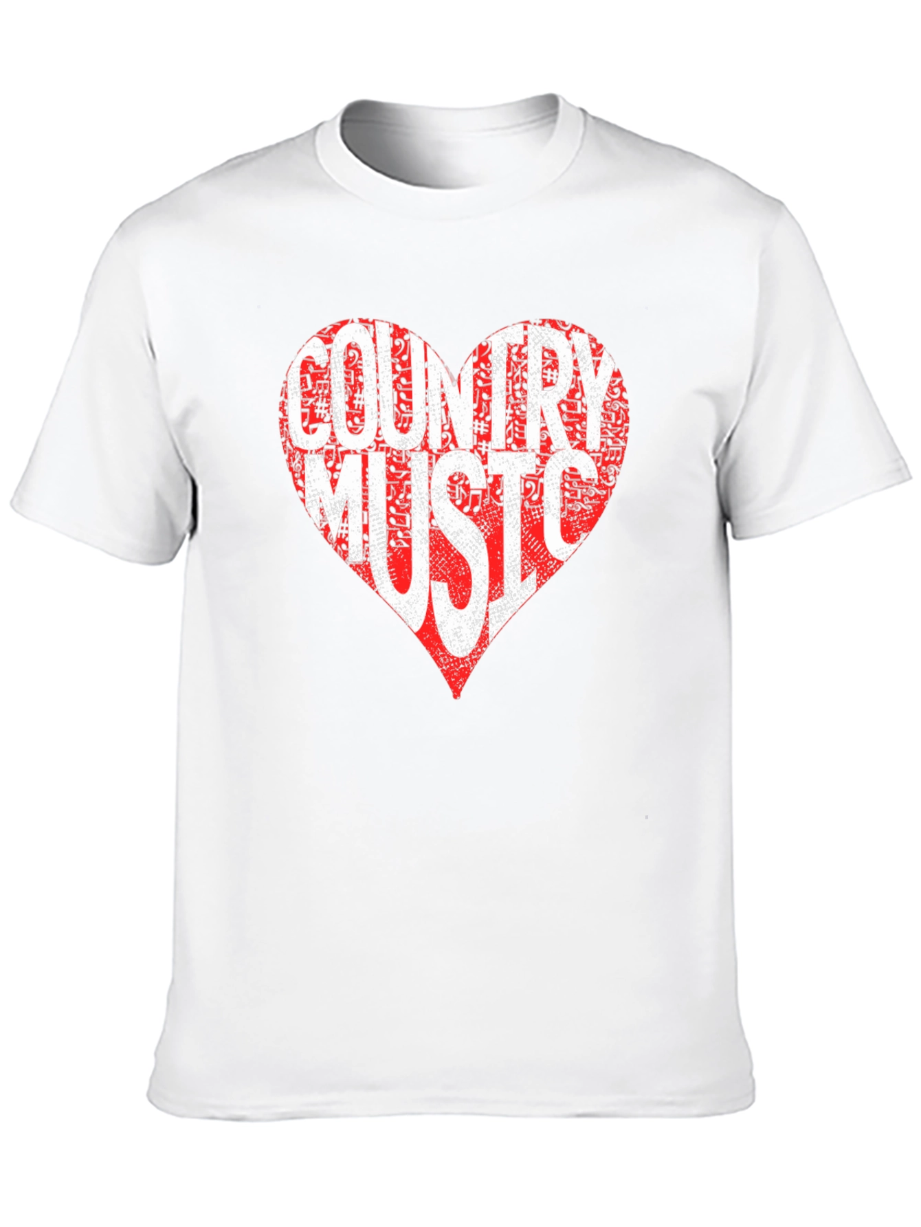 Country Music Heart Graphic Tee - Black