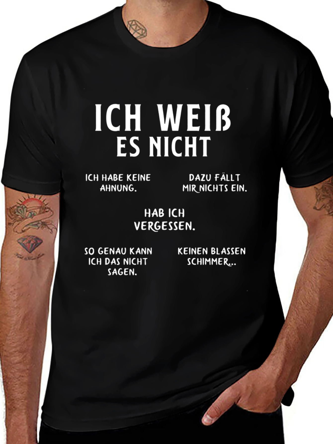 Ich Weiß Es Nicht Mens Graphic T-Shirt