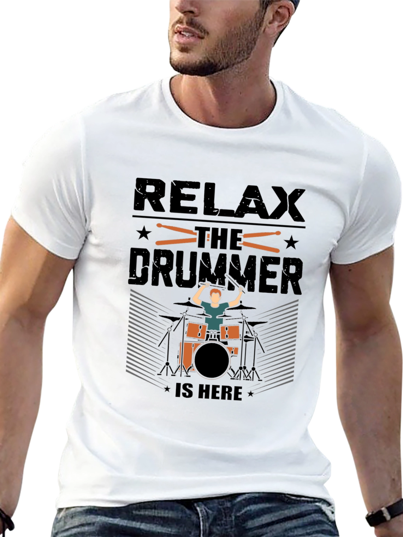 Relax Drummer is Here Graphic T-Shirt