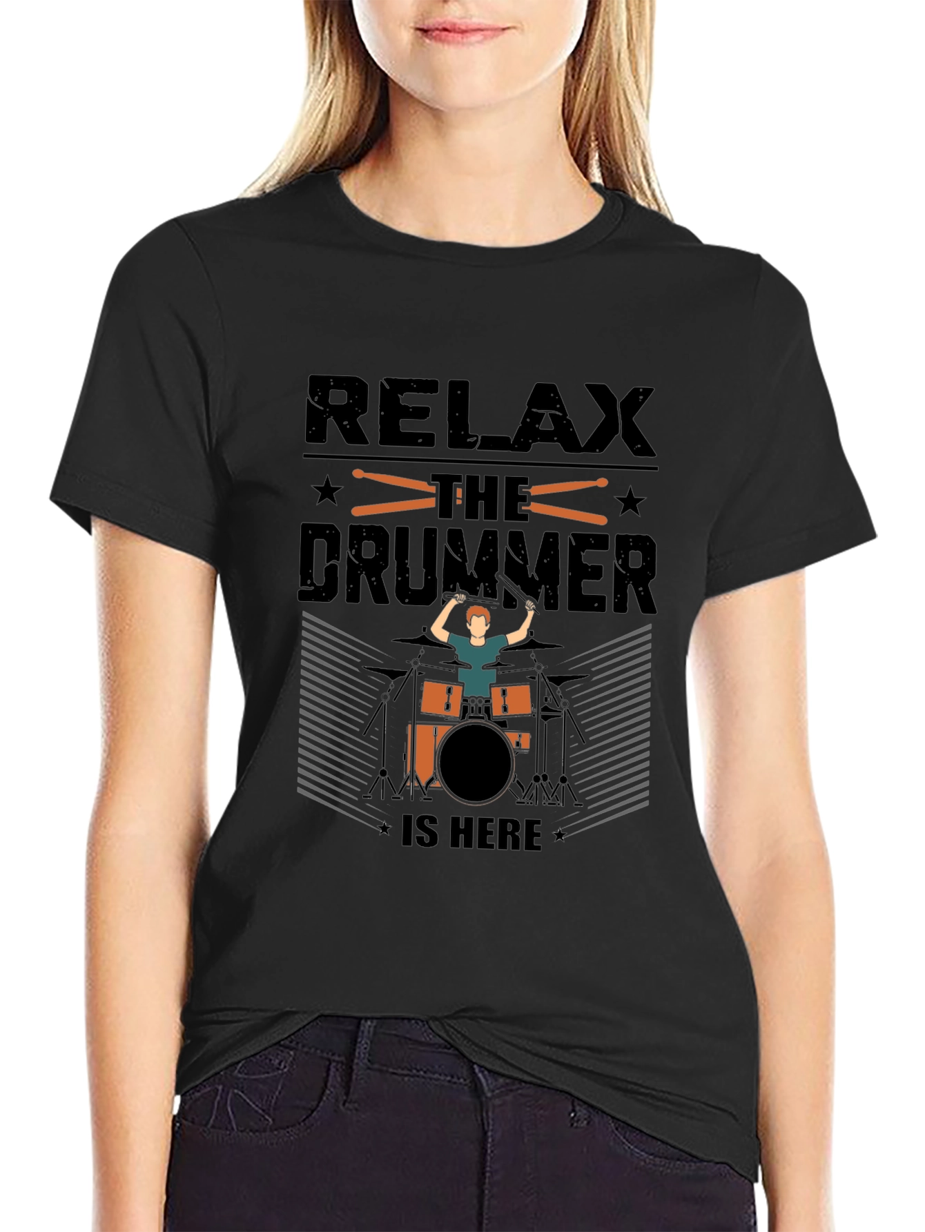 Relax Drummer is Here Graphic T-Shirt