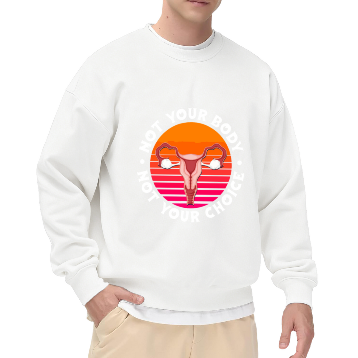 Retro Sunset Stripes Graphic ԲÁìÎÀÒÂ - Unique Design Pullover Sweatshirt