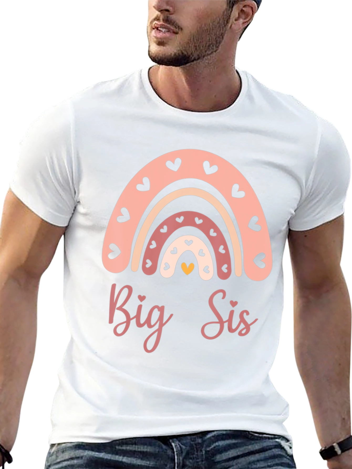 Big Sis Rainbow Heart T-Shirt