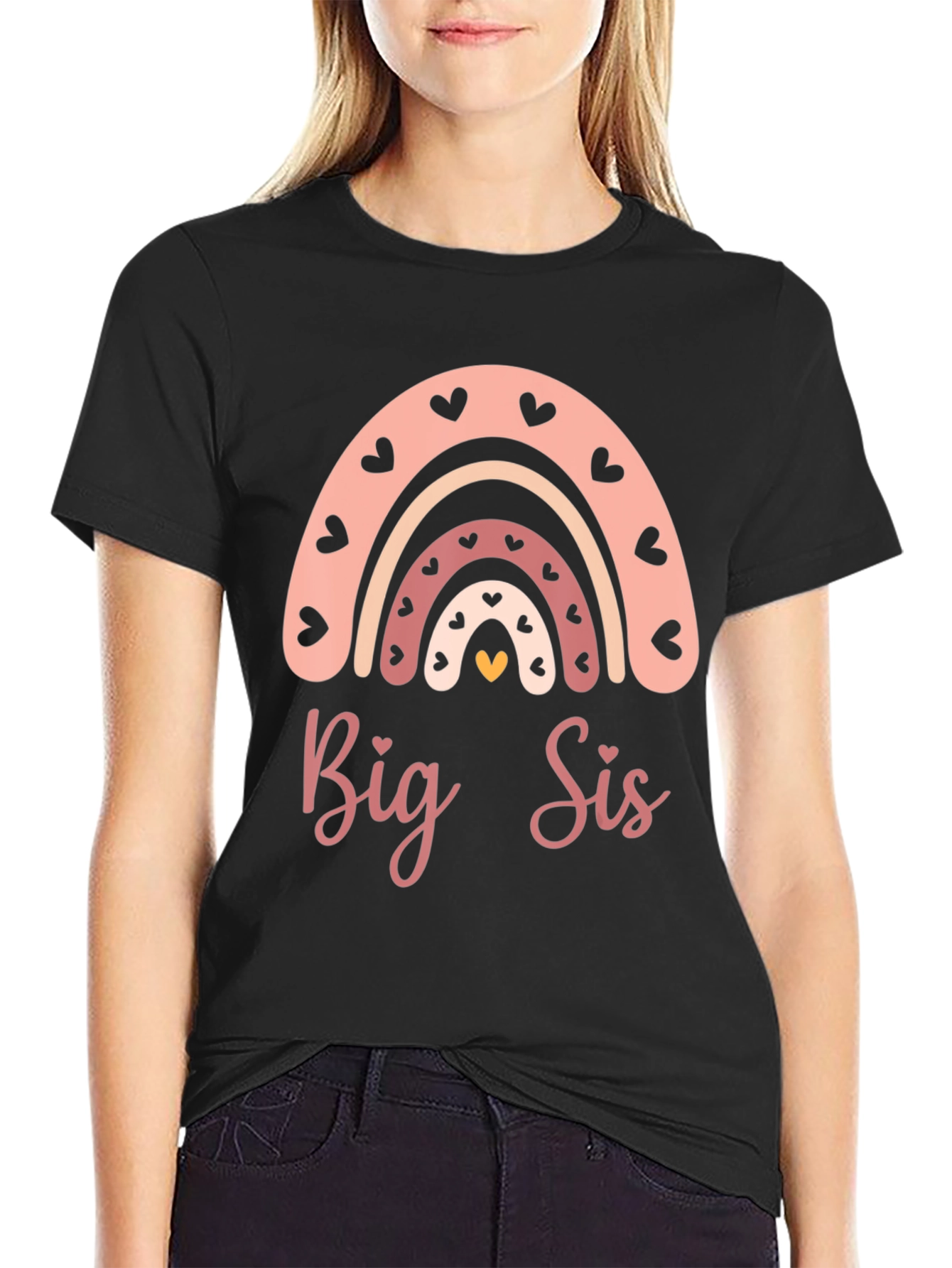 Big Sis Rainbow Heart T-Shirt