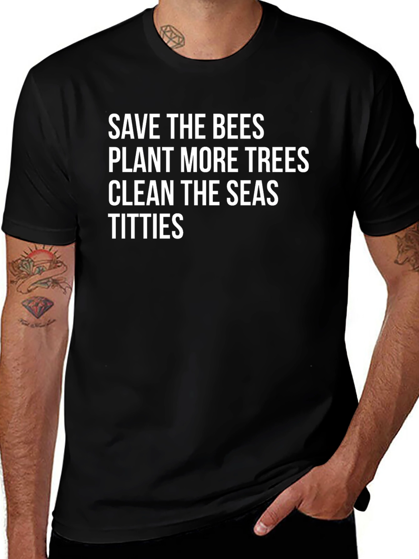 Save the Bees Graphic Print T-Shirt