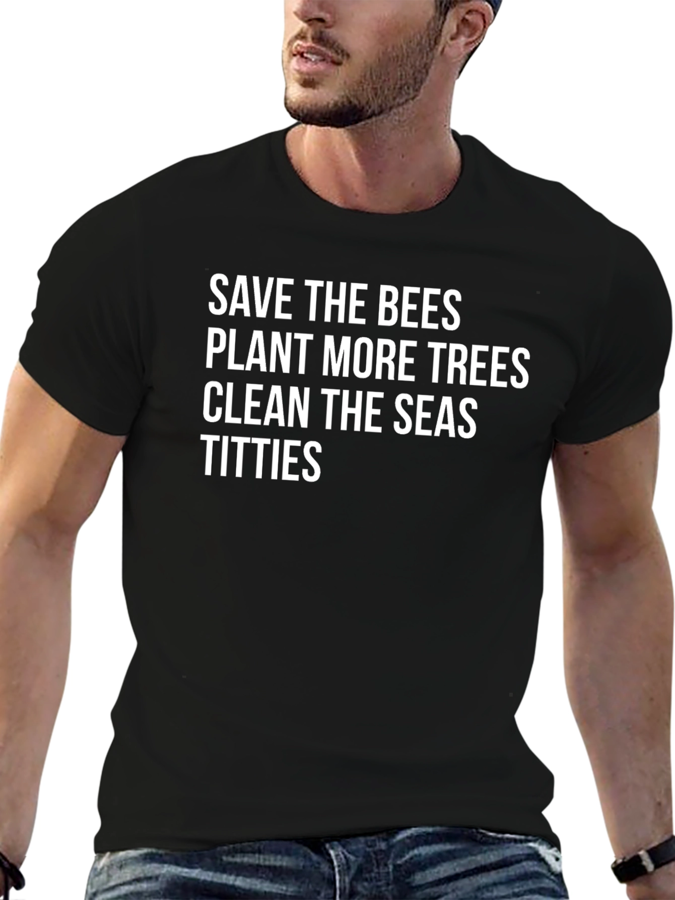 Save the Bees Graphic Print T-Shirt