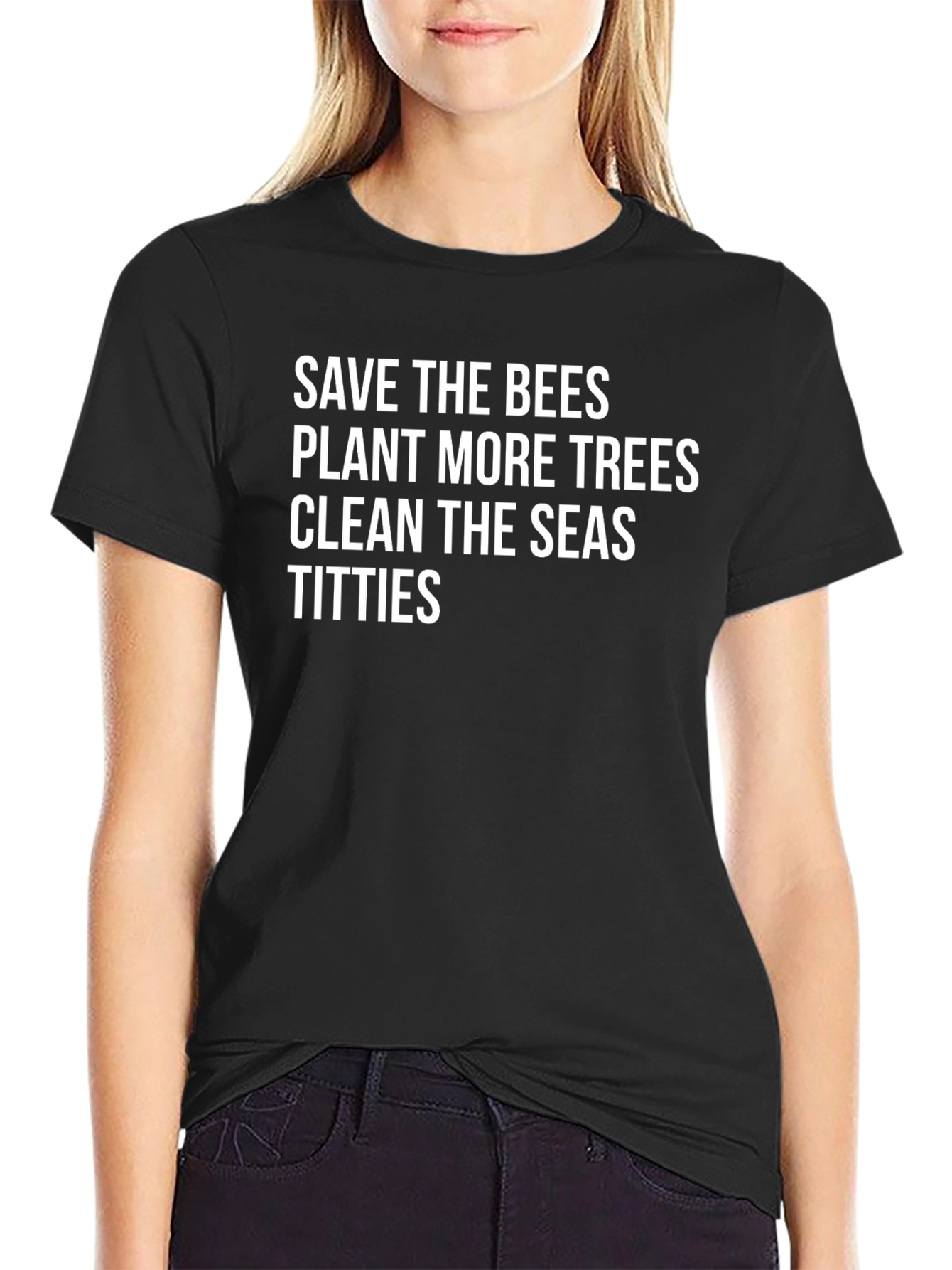 Save the Bees Graphic Print T-Shirt