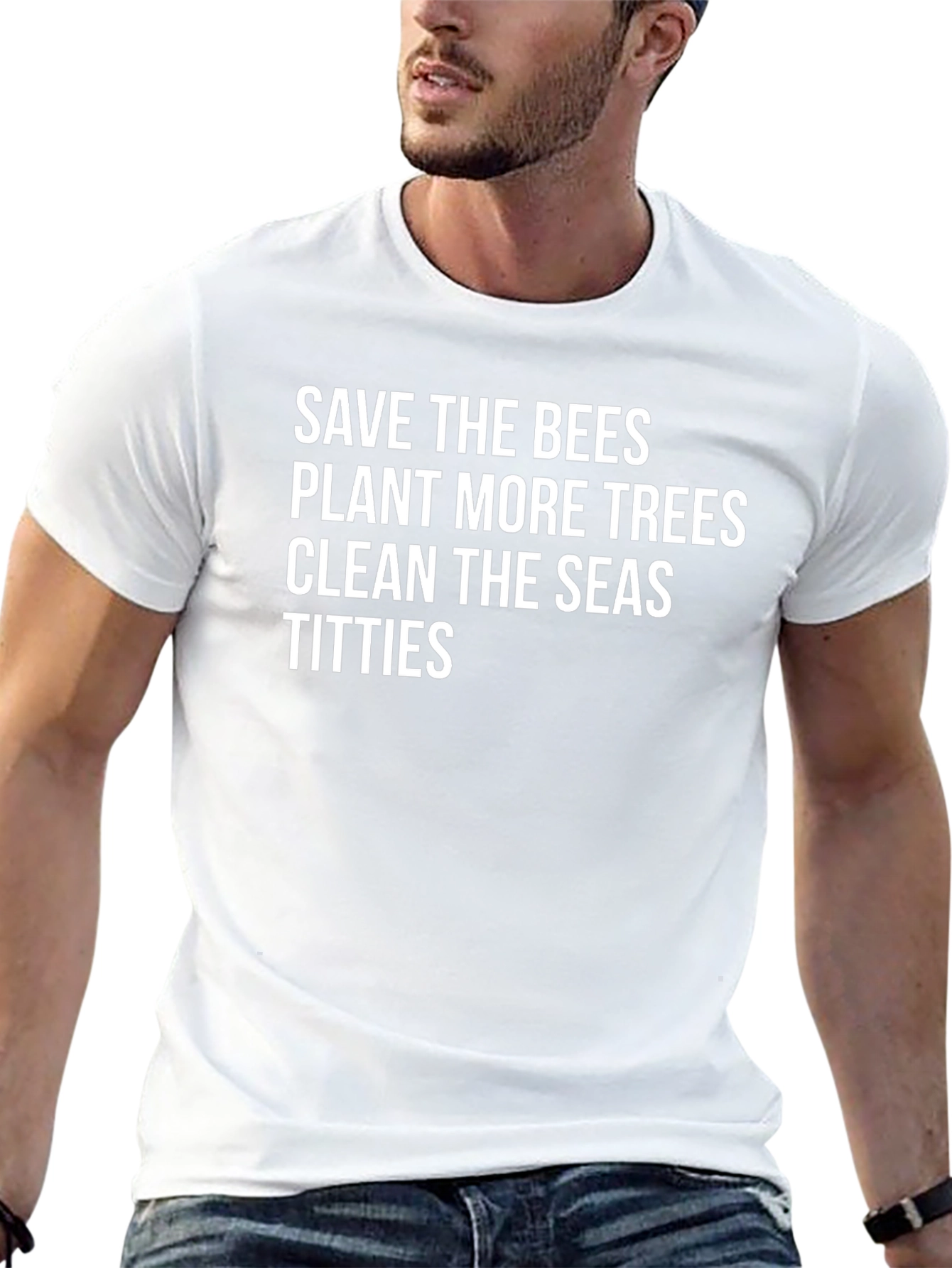 Save the Bees Graphic Print T-Shirt