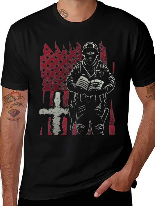 American Flag Tactical Military T-Shirt