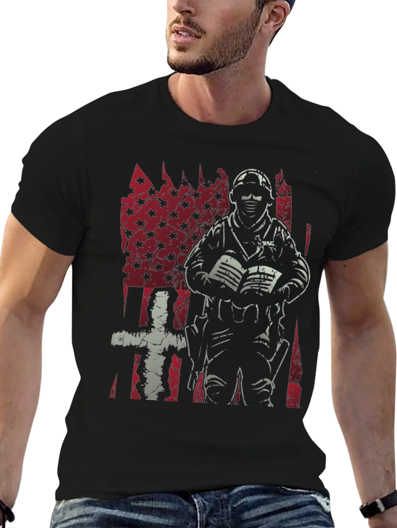 American Flag Tactical Military T-Shirt