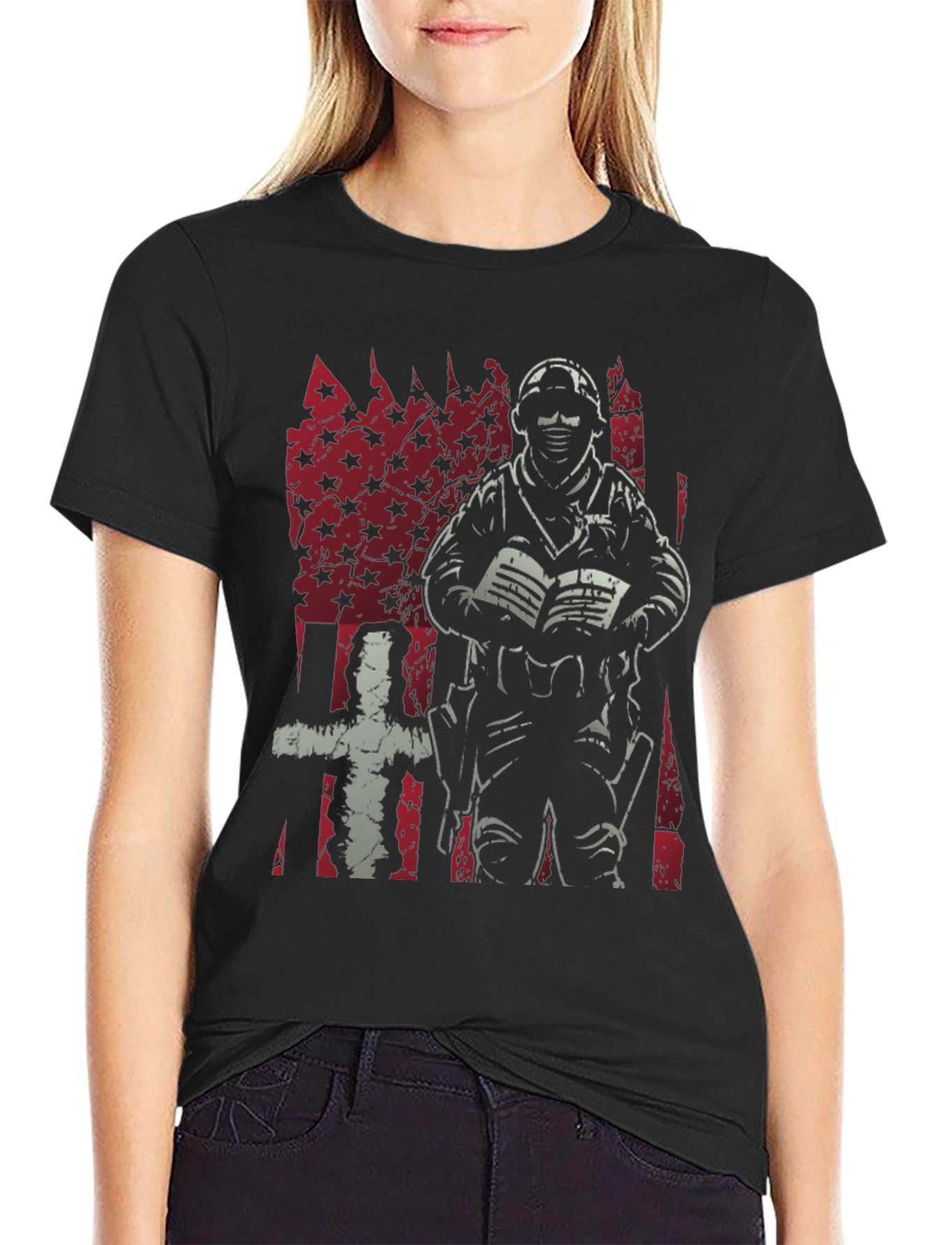American Flag Tactical Military T-Shirt