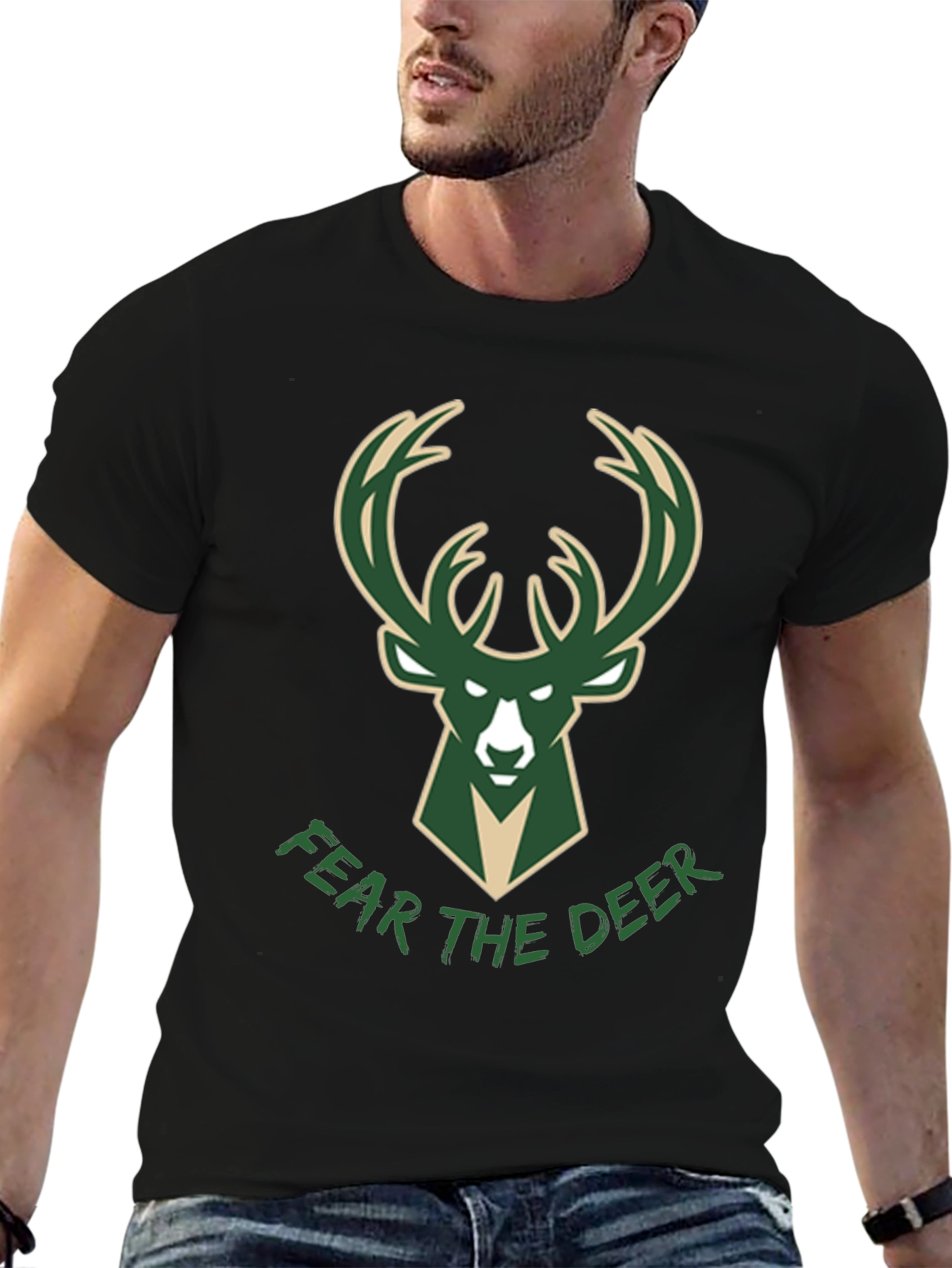Fear the Deer Black Tee