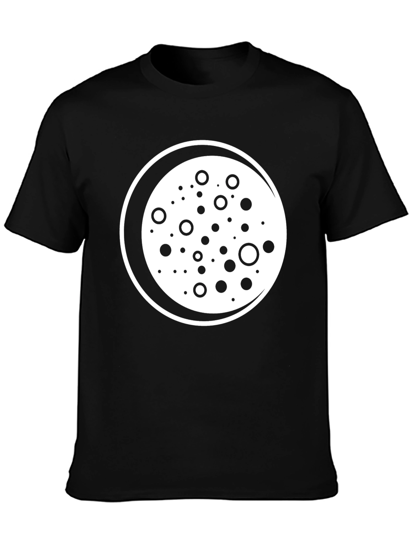 Cool Circle Pattern Black T-Shirt