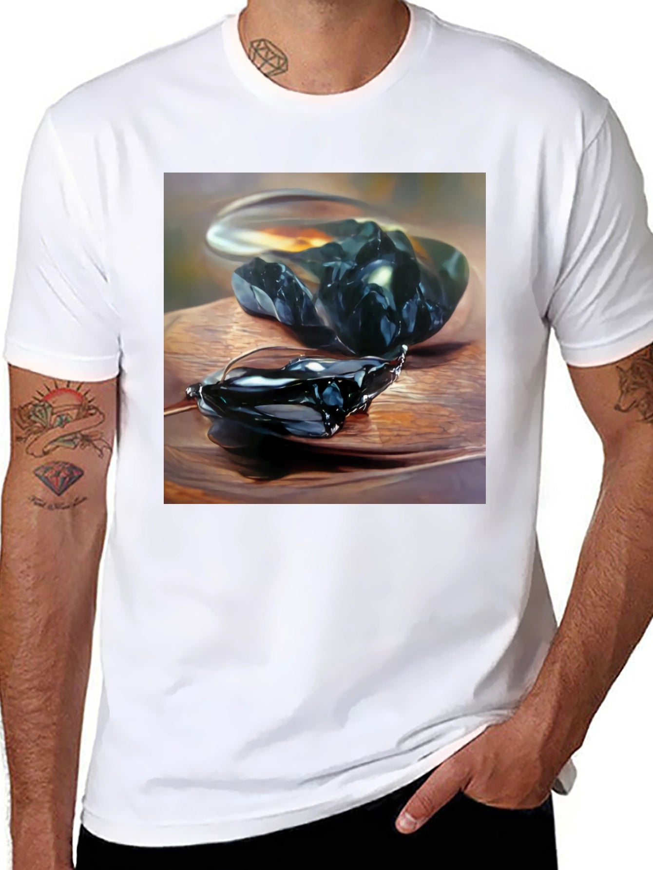 Obsidian Art Black T-Shirt