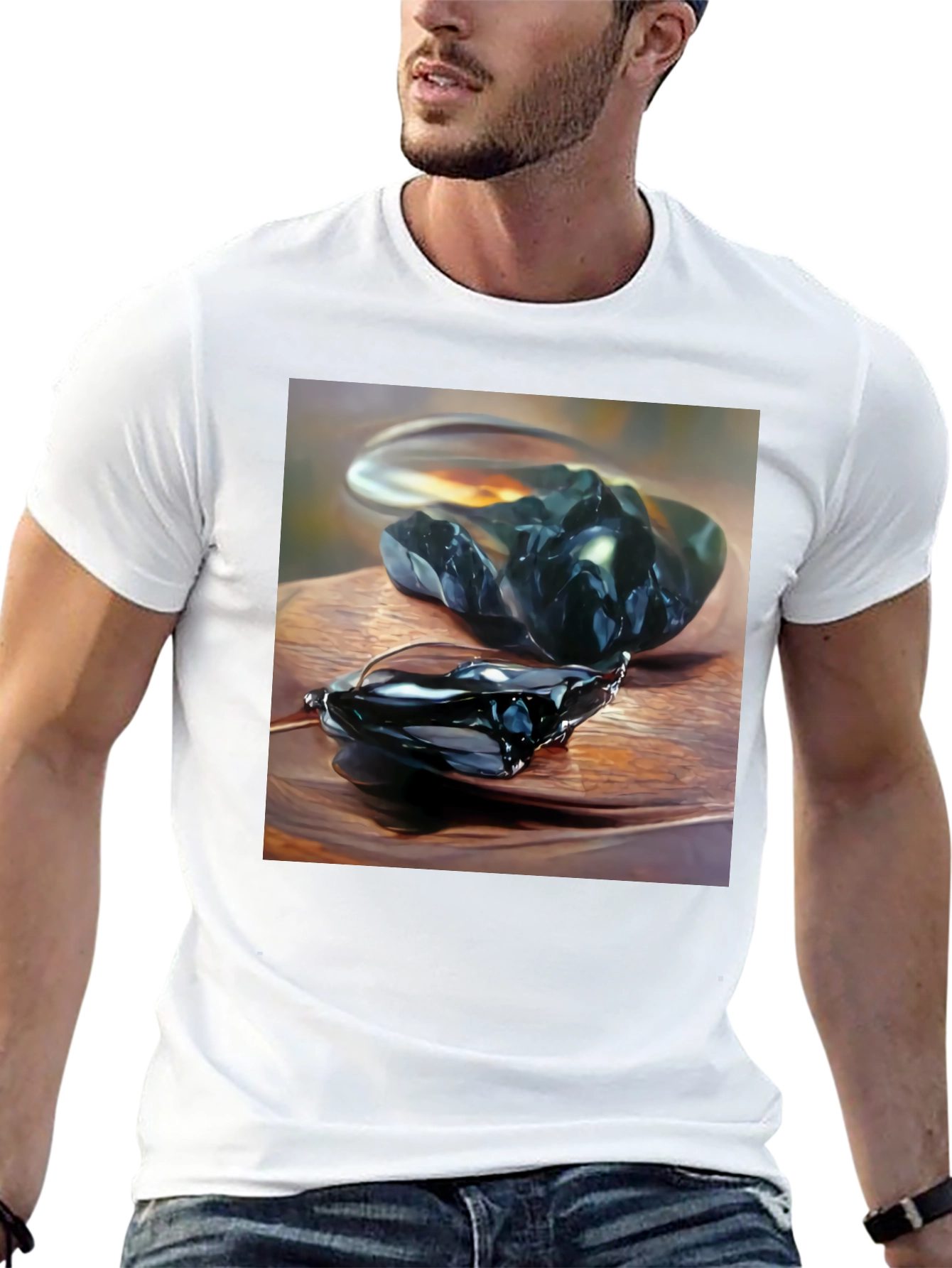 Obsidian Art Black T-Shirt