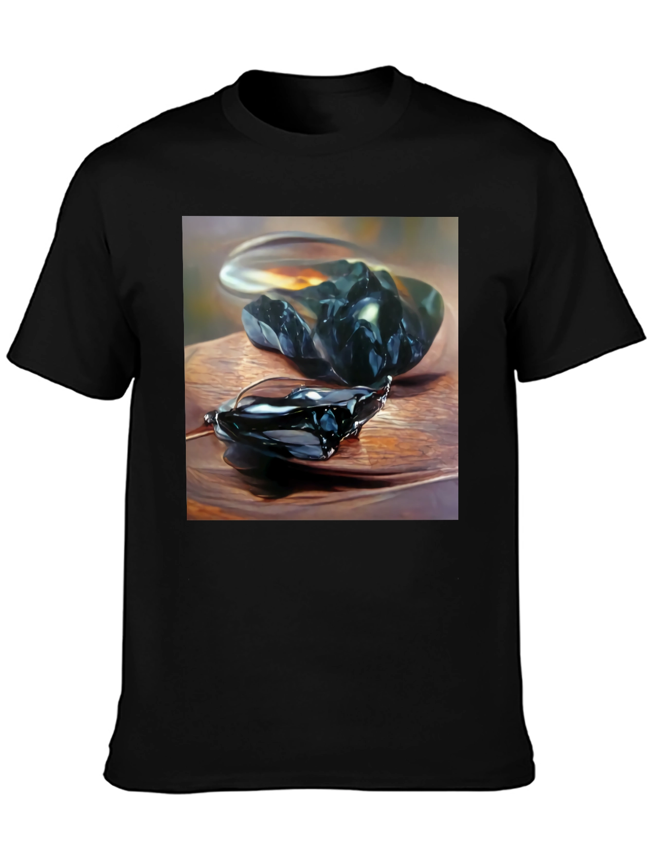 Obsidian Art Black T-Shirt