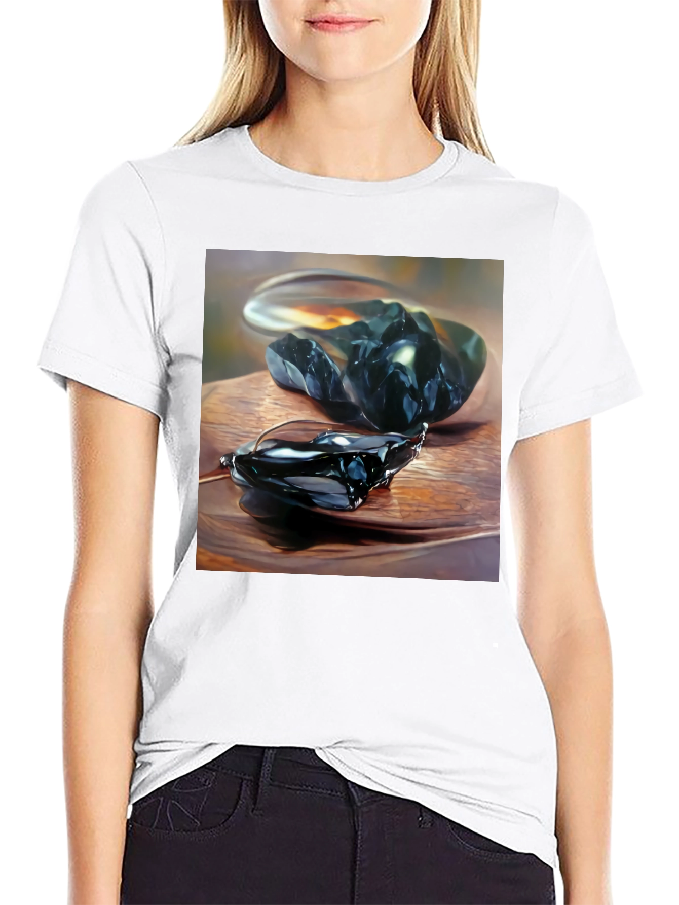Obsidian Art Black T-Shirt