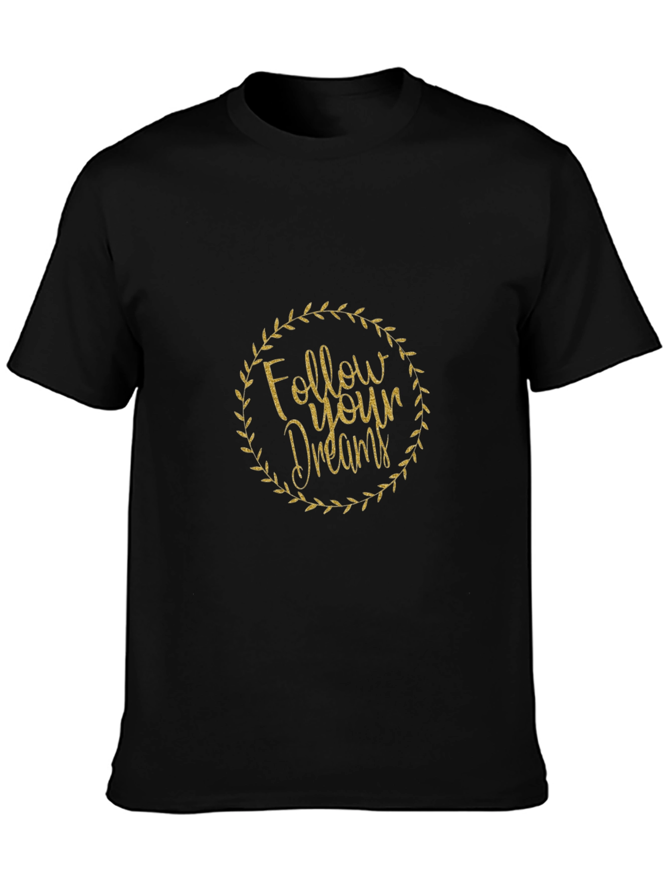 Follow Your Dreams Black Graphic Tee
