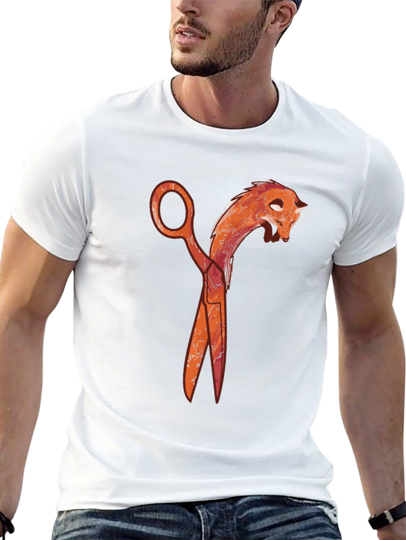 Scissors Dragon Graphic Tee - Black