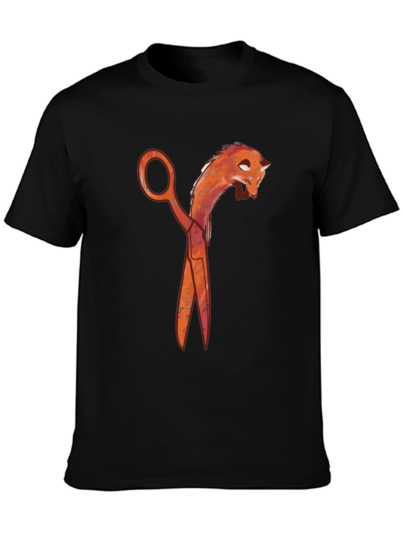 Scissors Dragon Graphic Tee - Black