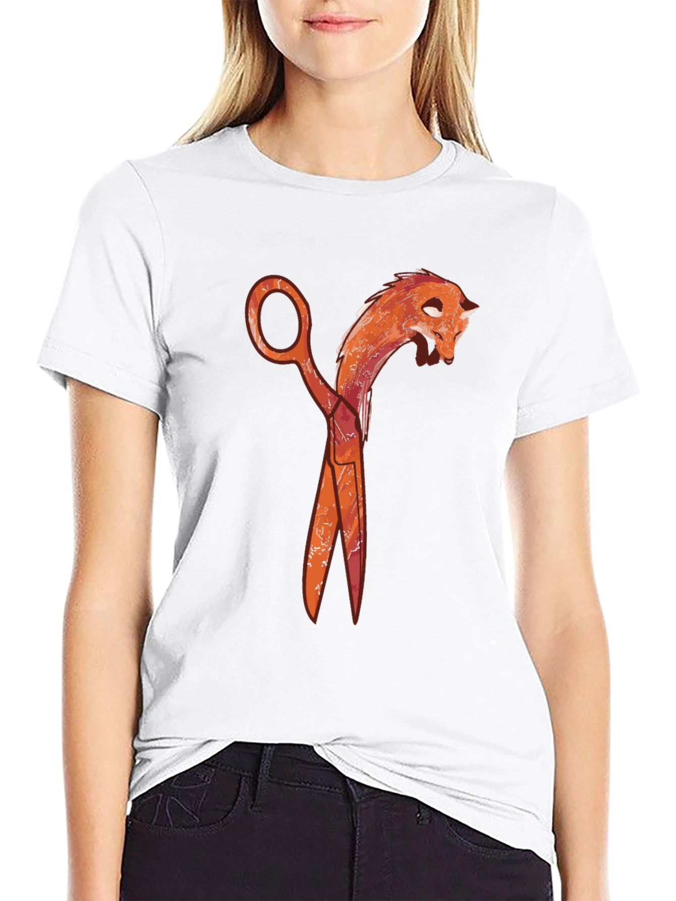 Scissors Dragon Graphic Tee - Black