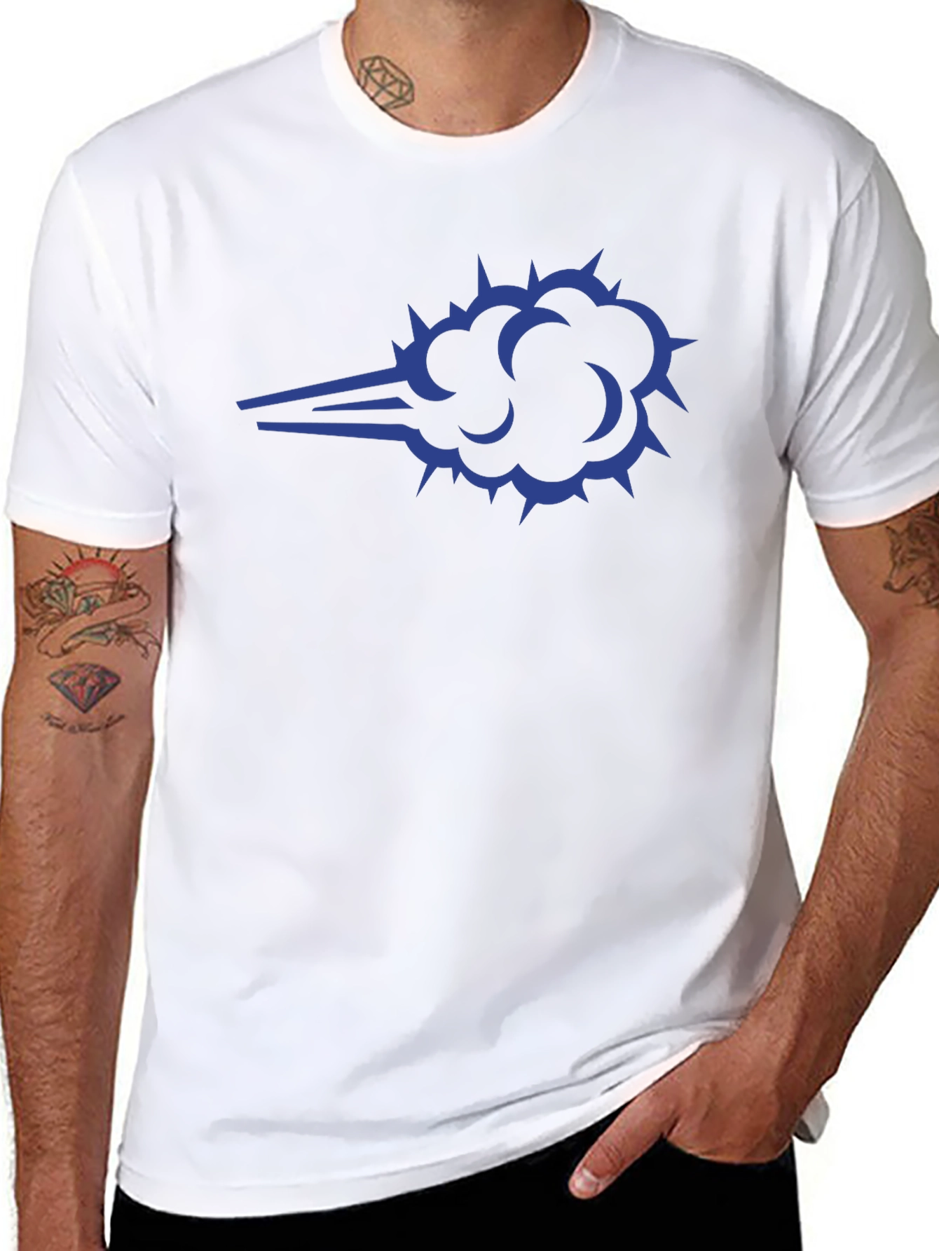 Cool Cloud Graphic Black Tee