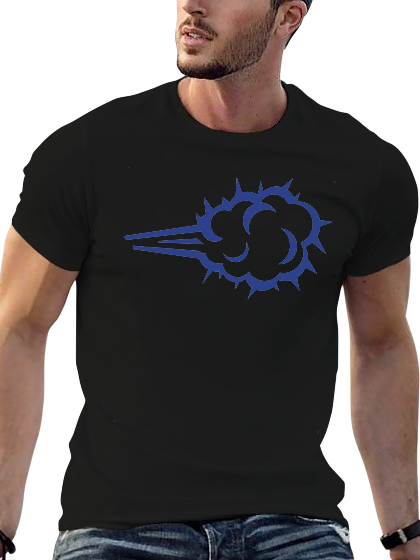 Cool Cloud Graphic Black Tee