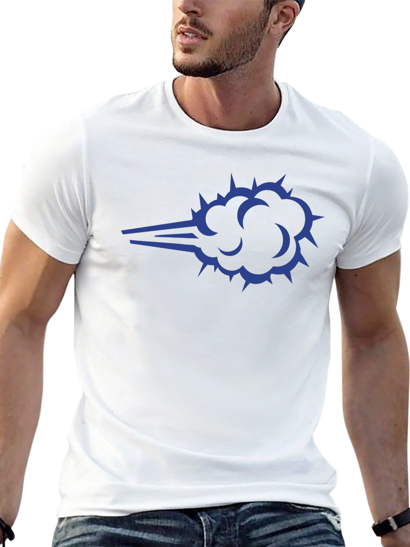 Cool Cloud Graphic Black Tee