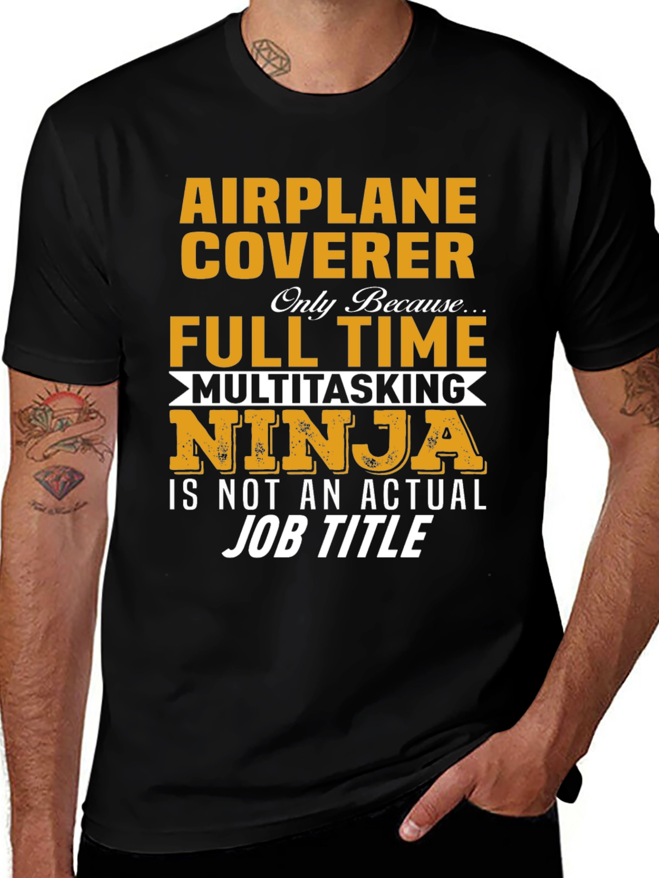 Airplane Coverer Full Time Ninja T-Shirt
