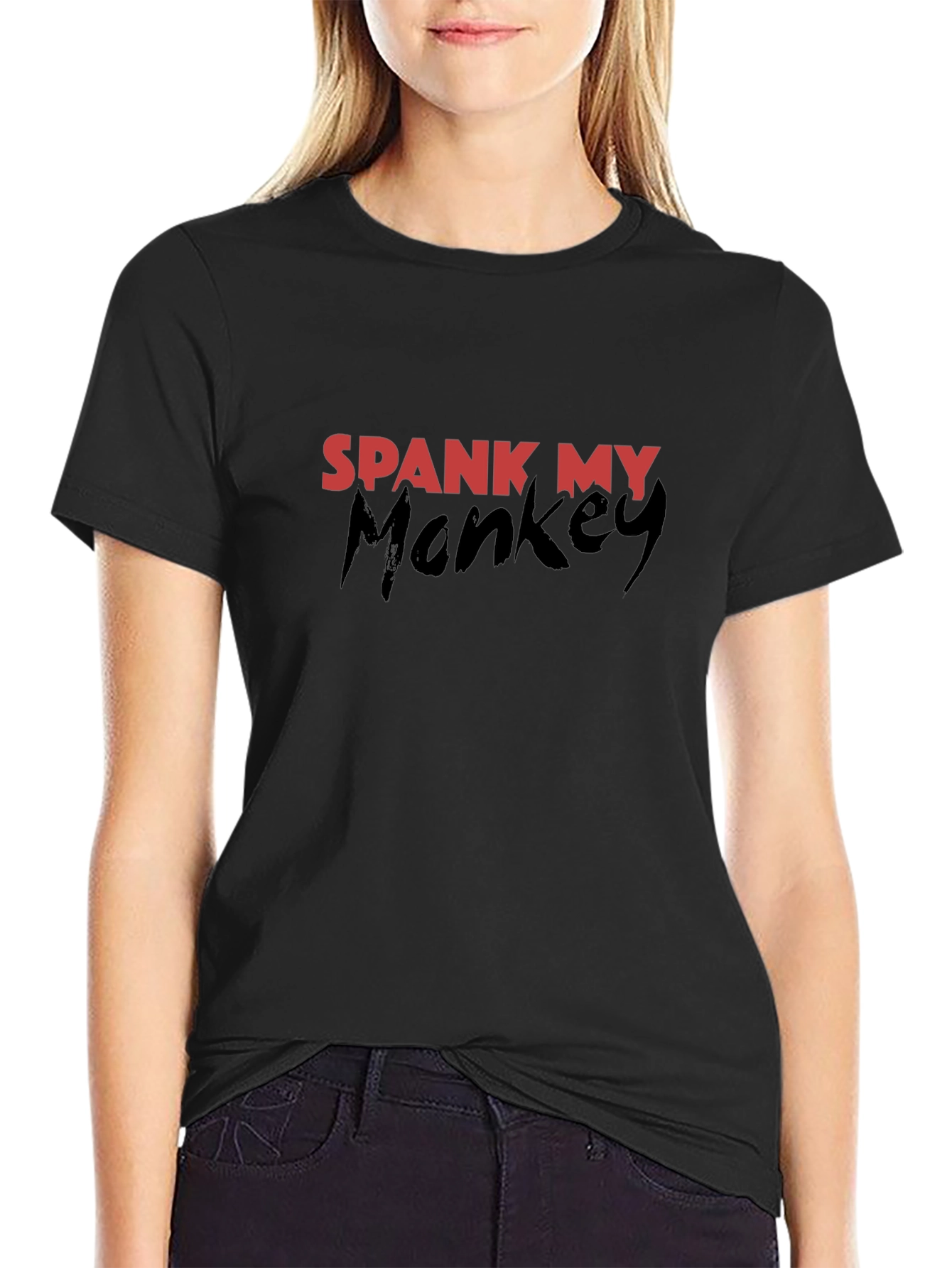 Spank My Monkey Graphic T-Shirt - Black