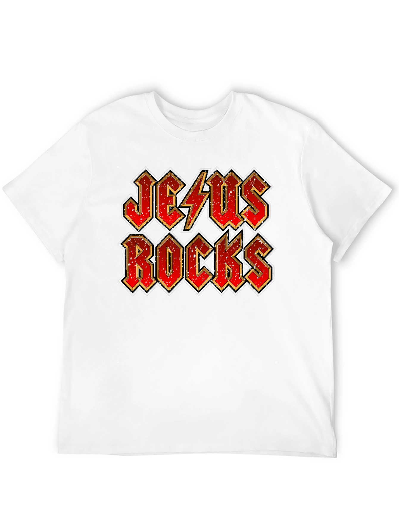 Jesus Rocks Graphic Tee - Christian Rock Music T-Shirt