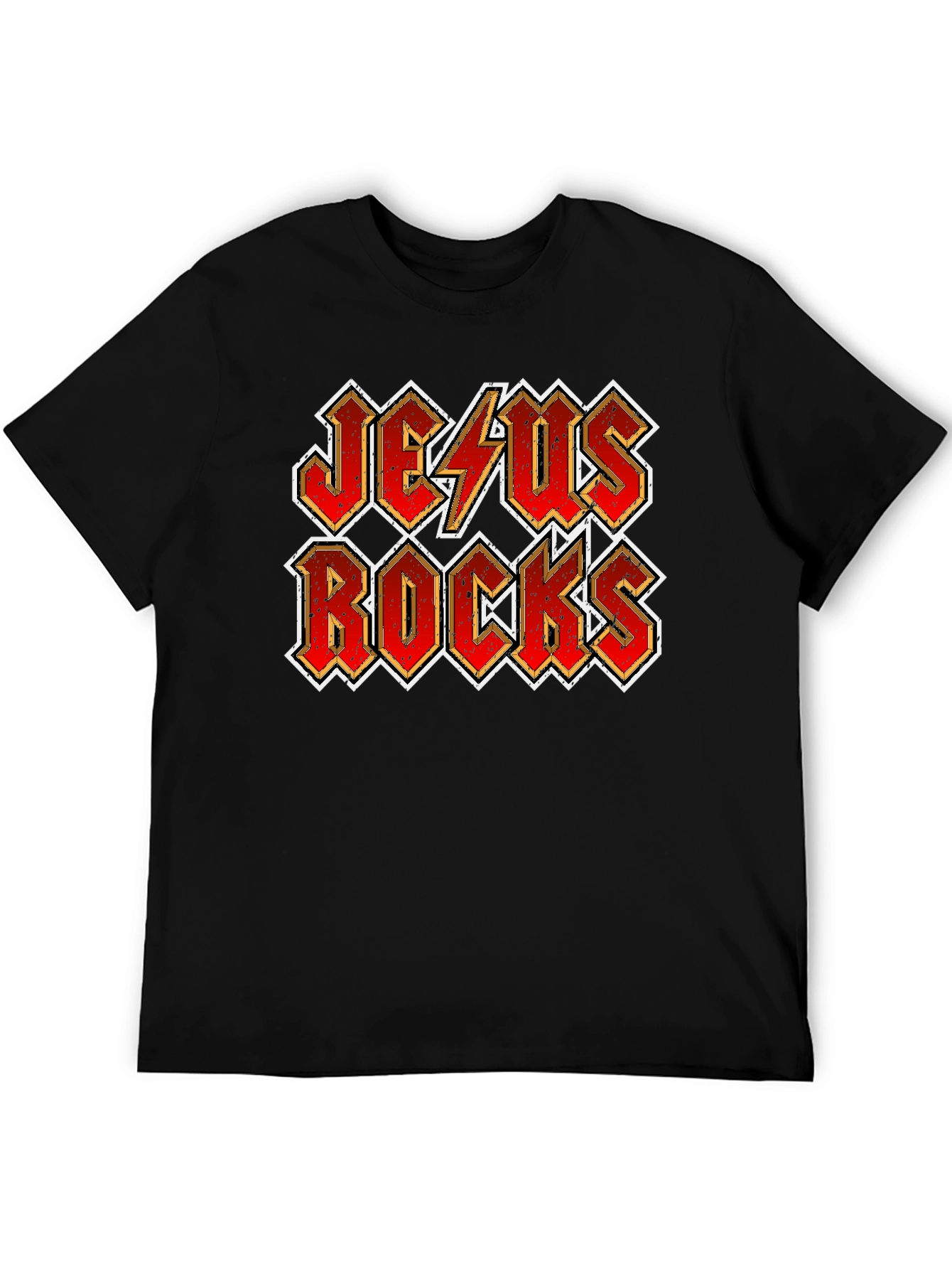 Jesus Rocks Graphic Tee - Christian Rock Music T-Shirt