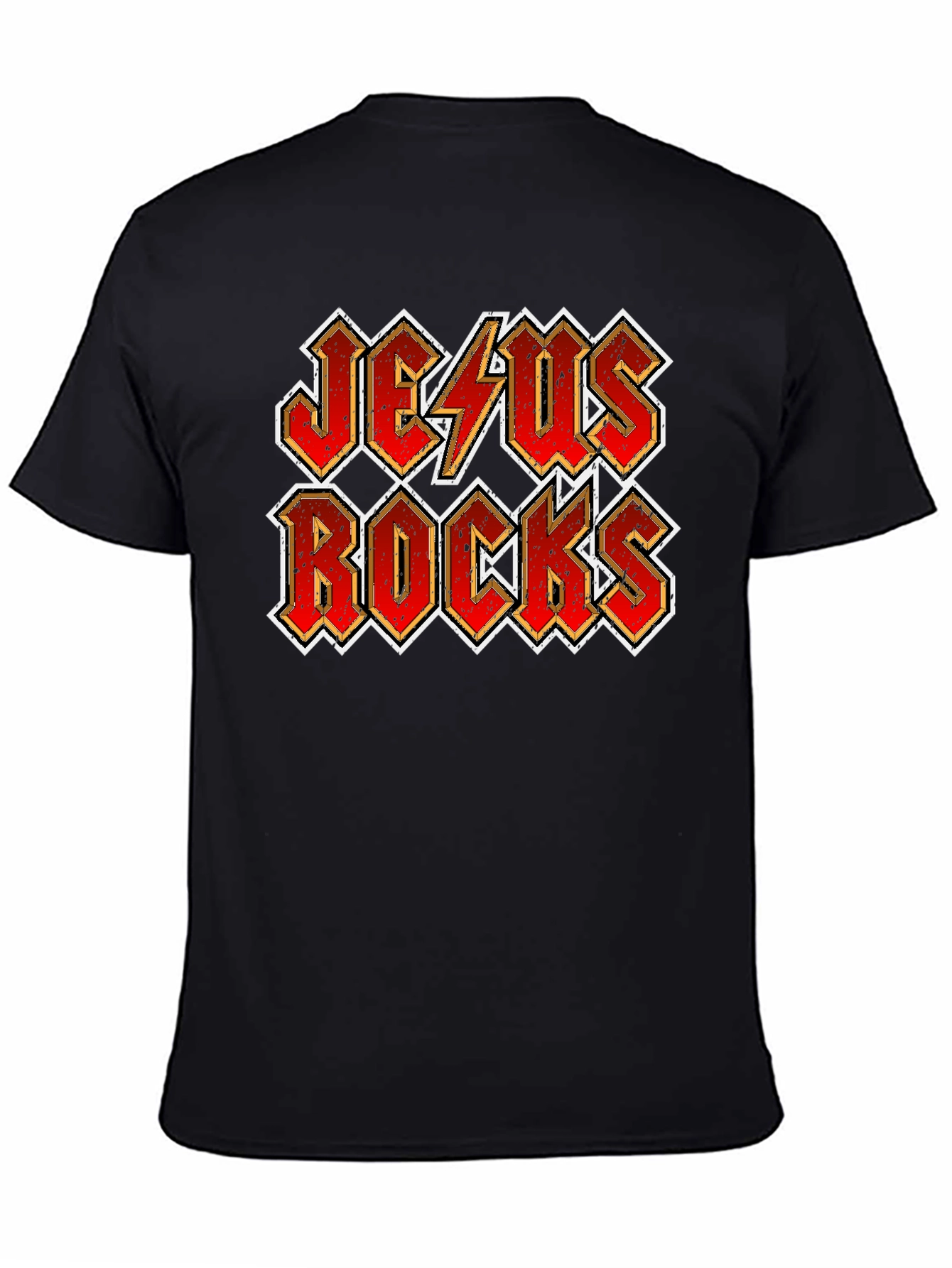 Jesus Rocks Graphic Tee - Christian Rock Music T-Shirt