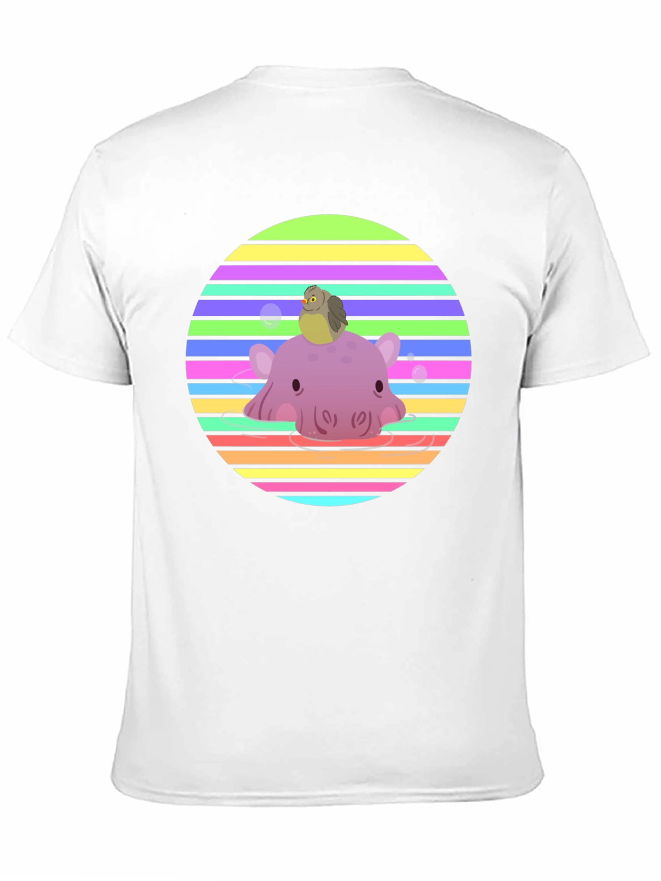Cute Bird and Hippo T-Shirt