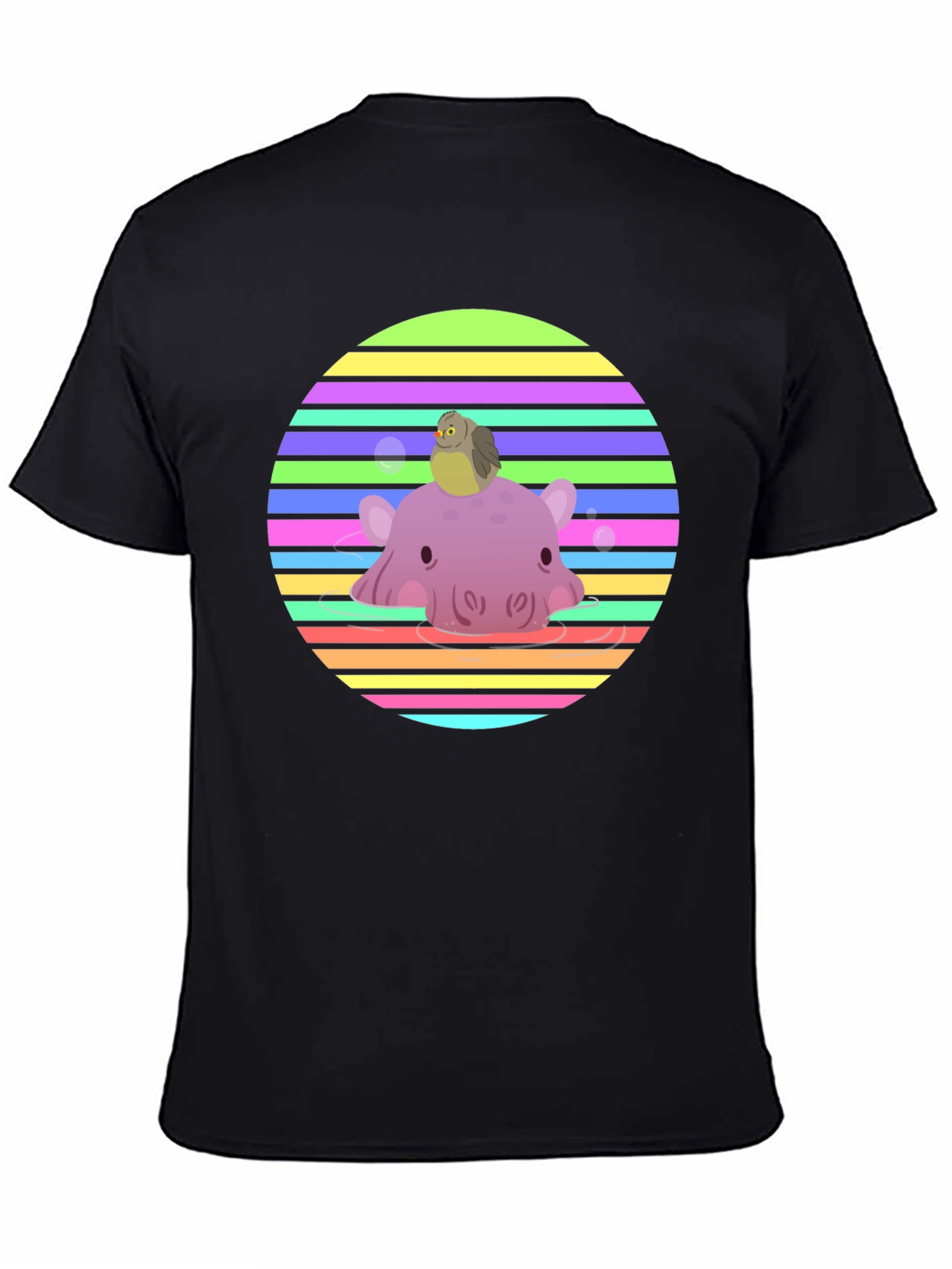 Cute Bird and Hippo T-Shirt