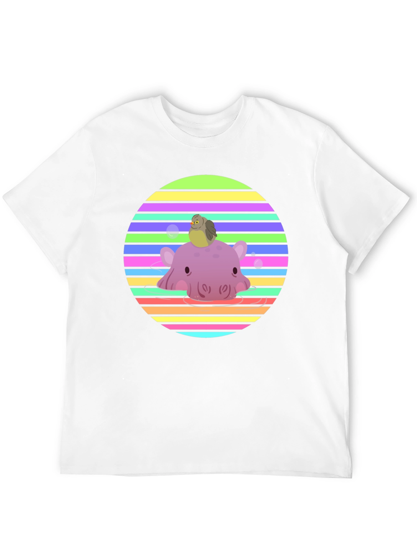 Cute Bird and Hippo T-Shirt