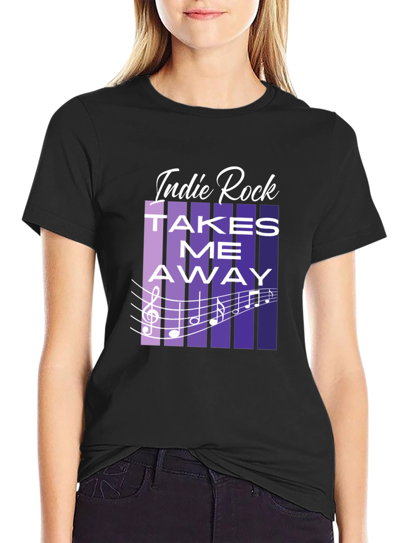 Indie Rock Takes Me Away Graphic T-Shirt