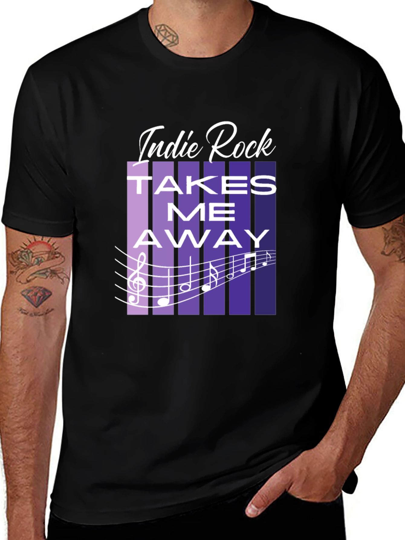 Indie Rock Takes Me Away Graphic T-Shirt